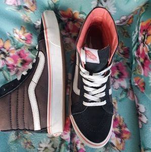 Vans black high tops 8 womens